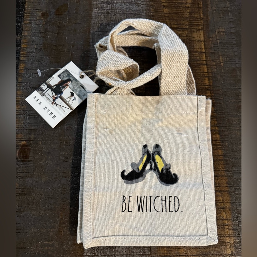 NWT Lot of 2 Canvas Bags Halloween Be Witched Witch Shoes Wicked